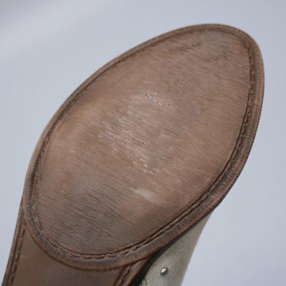 Minnetonka Ladies 9 Taupe Suede Double Side-zip - Picture 10 of 12